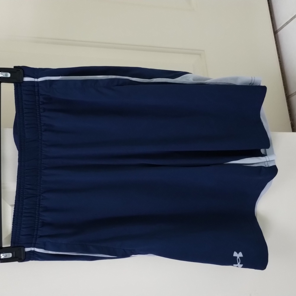 Under Armour men's Navy/gray jersey shorts, like new!